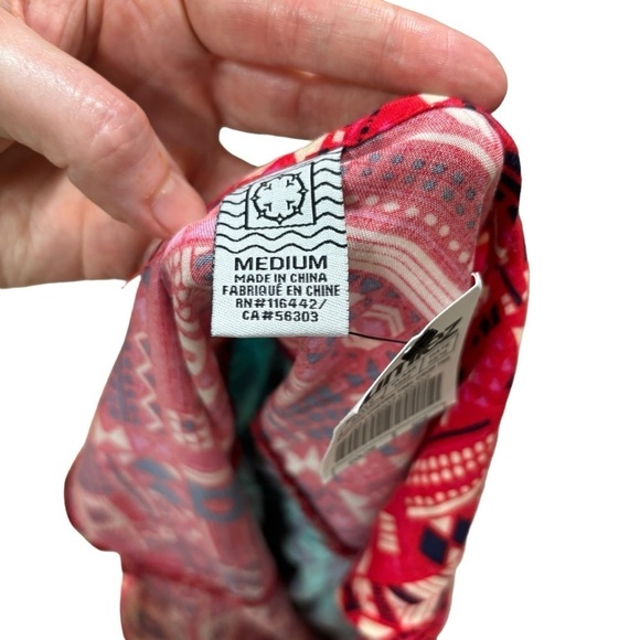 Empyre Women's M Medium Tank Top Peplum Hem NWT Multi Pattern Open Back - Picture 6 of 6